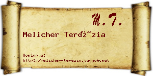 Melicher Terézia névjegykártya